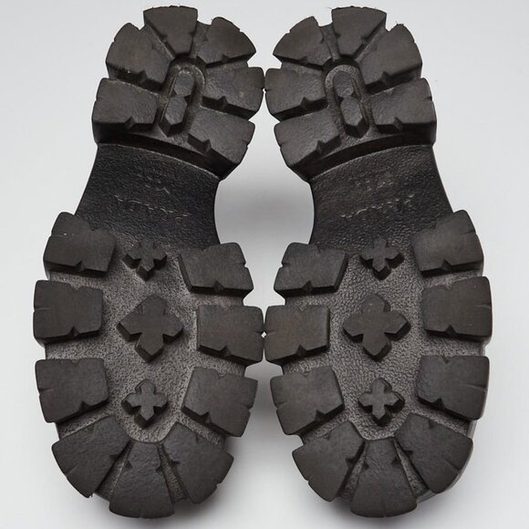 Prada Black Leather Monolith Chunky Sandals Size 7/37.5 - Picture 2 of 5